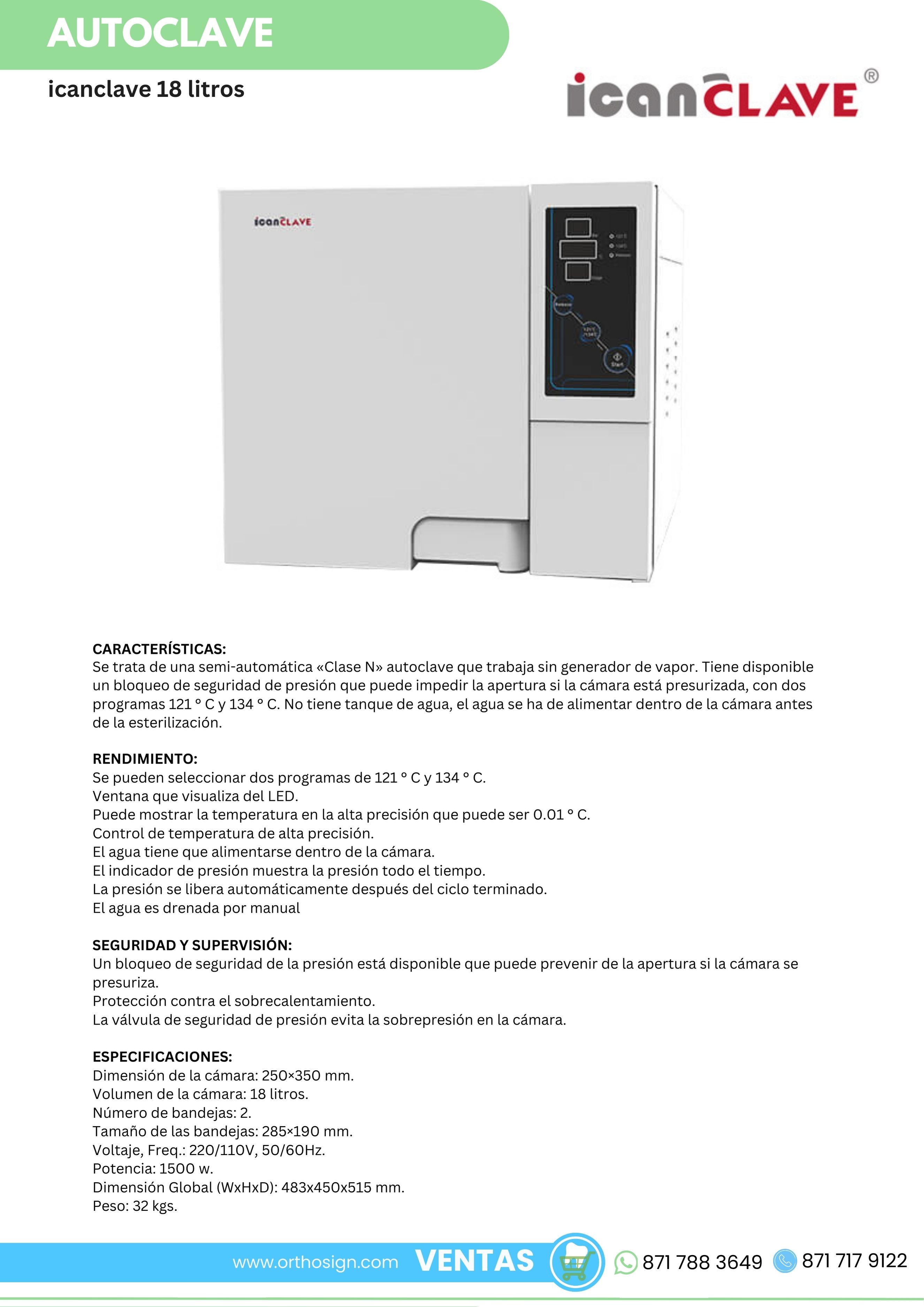 Autoclave IcanClave 18 Litros - Orthosign